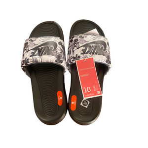 Nike Victoria One Women's Sandals Slides Black White Floral Size 10